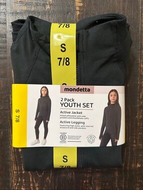 Mondetta Youth 2-Pack Active Jacket & Legging Set - Black